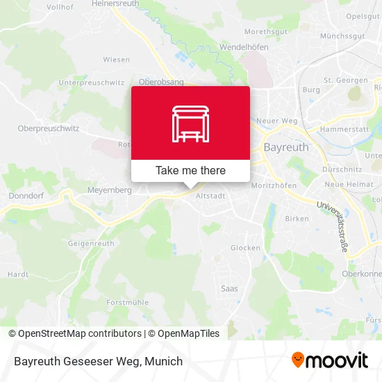 Карта Bayreuth Geseeser Weg