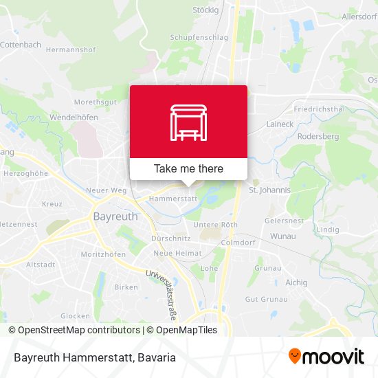 Карта Bayreuth Hammerstatt