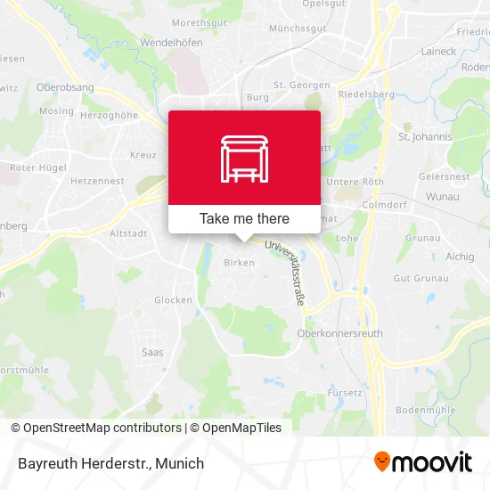 Карта Bayreuth Herderstr.