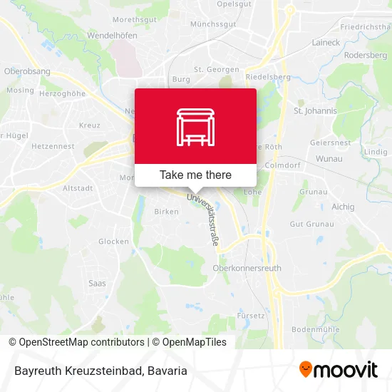 Карта Bayreuth Kreuzsteinbad