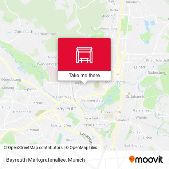Карта Bayreuth Markgrafenallee