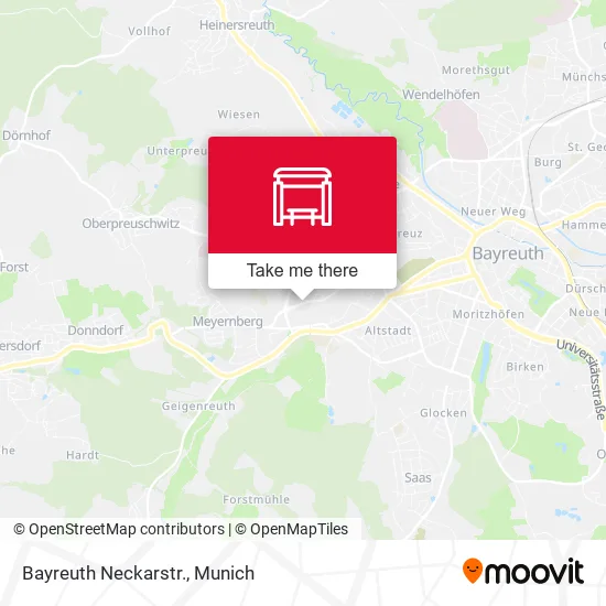 Карта Bayreuth Neckarstr.