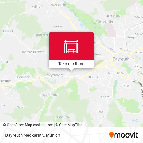 Карта Bayreuth Neckarstr.