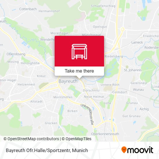 Bayreuth Ofr.Halle/Sportzentr map