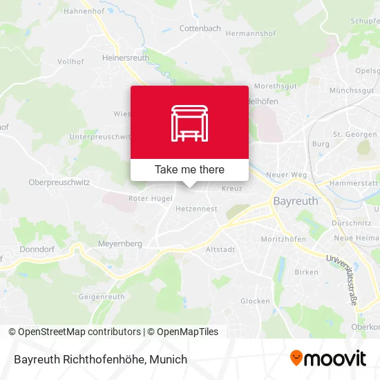 Карта Bayreuth Richthofenhöhe