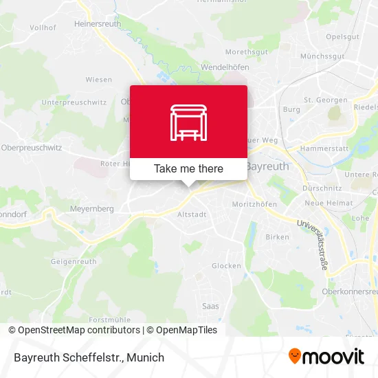 Карта Bayreuth Scheffelstr.