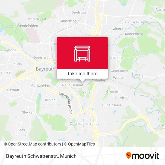 Карта Bayreuth Schwabenstr.