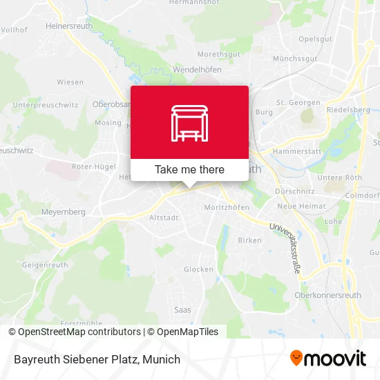 Карта Bayreuth Siebener Platz