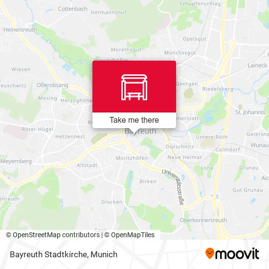 Bayreuth Stadtkirche map