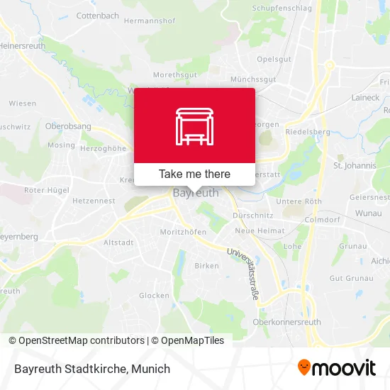 Bayreuth Stadtkirche map
