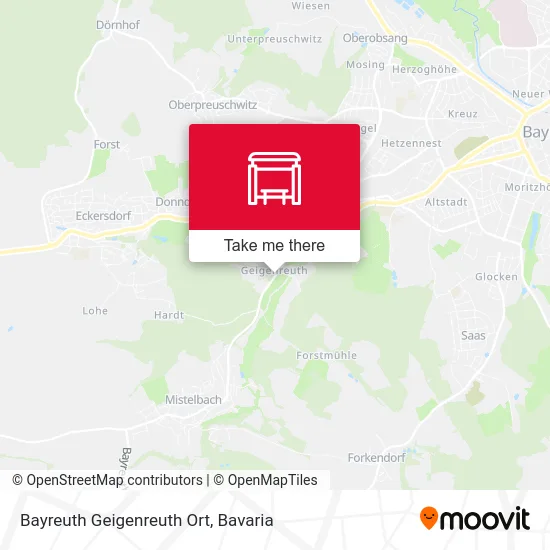 Карта Bayreuth Geigenreuth Ort