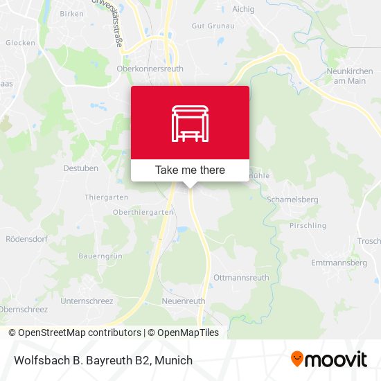 Wolfsbach B. Bayreuth B2 map