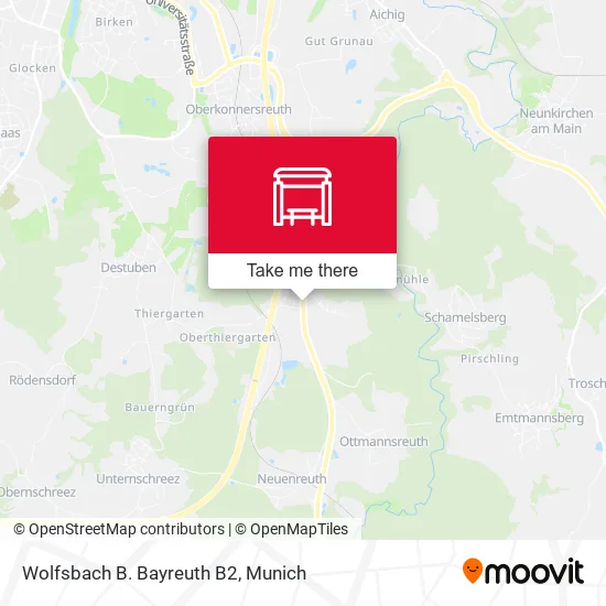 Карта Wolfsbach B. Bayreuth B2