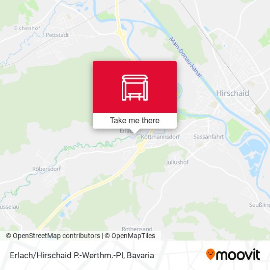 Erlach/Hirschaid P.-Werthm.-Pl map