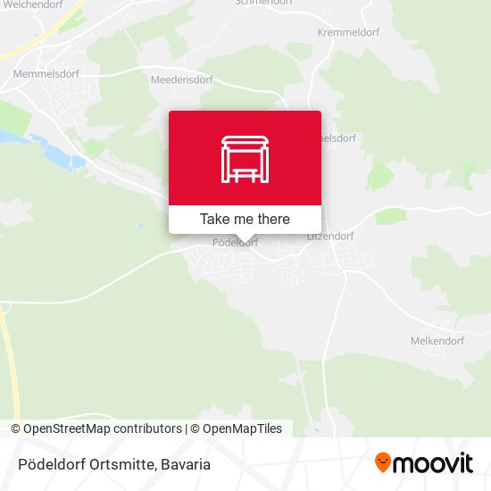 Pödeldorf Ortsmitte map