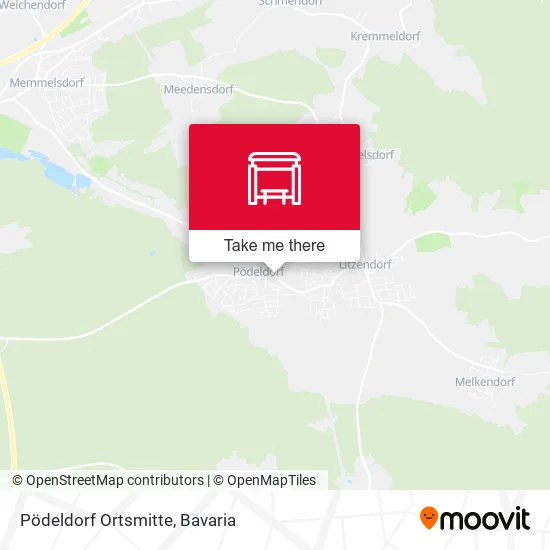Карта Pödeldorf Ortsmitte