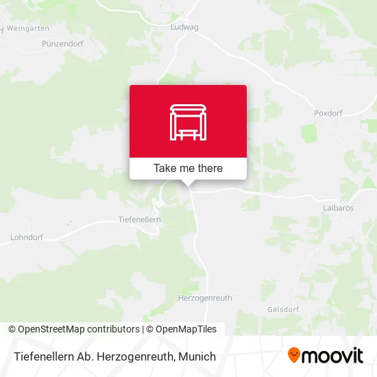 Карта Tiefenellern Ab. Herzogenreuth