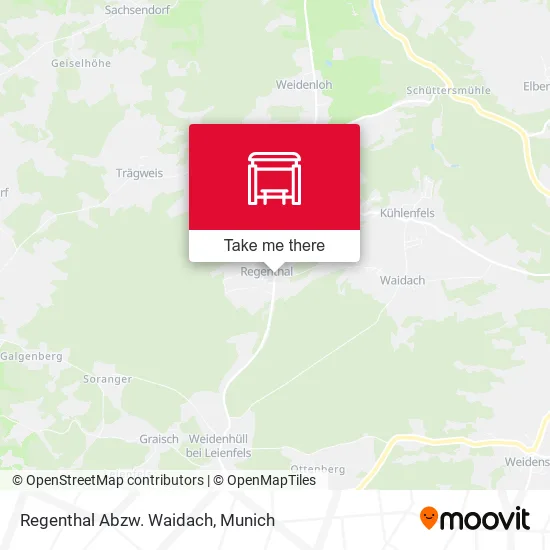 Карта Regenthal Abzw. Waidach