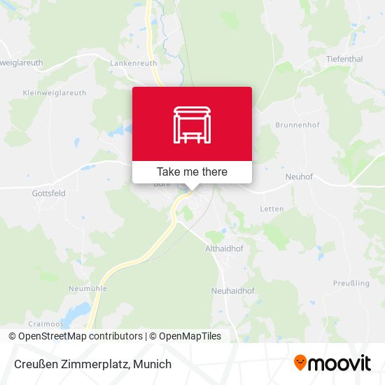 Карта Creußen Zimmerplatz