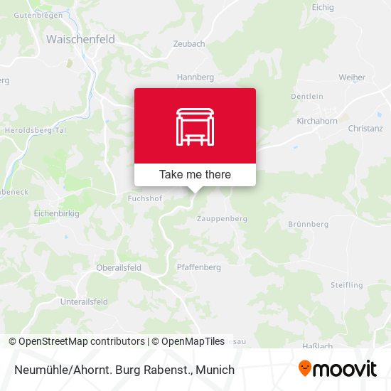 Neumühle/Ahornt. Burg Rabenst. map