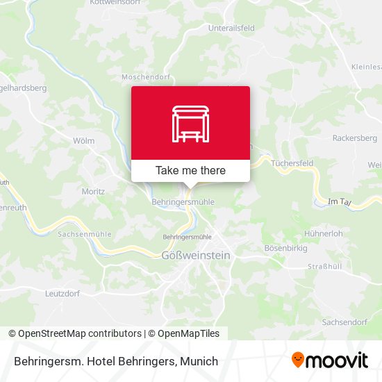 Behringersm. Hotel Behringers map