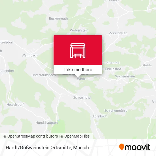 Карта Hardt/Gößweinstein Ortsmitte