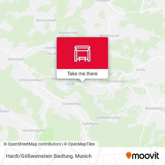 Карта Hardt/Gößweinstein Siedlung