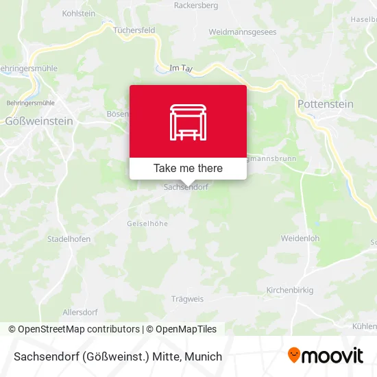 Карта Sachsendorf (Gößweinst.) Mitte