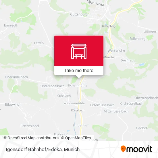 Карта Igensdorf Bahnhof/Edeka