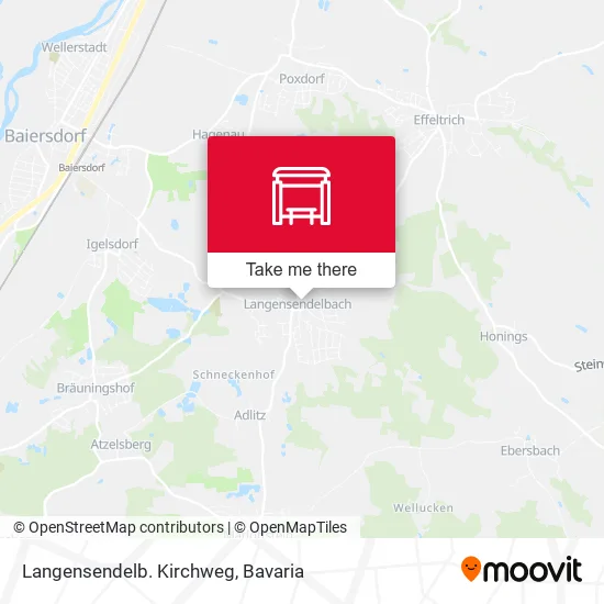 Карта Langensendelb. Kirchweg