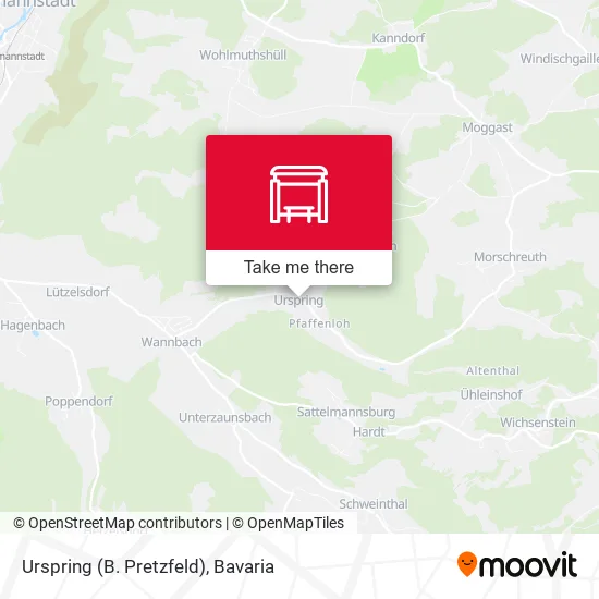 Карта Urspring (B. Pretzfeld)
