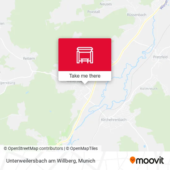 Карта Unterweilersbach am Willberg