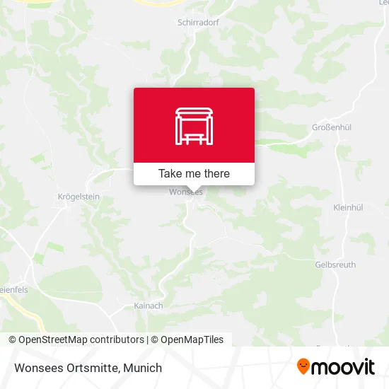 Карта Wonsees Ortsmitte