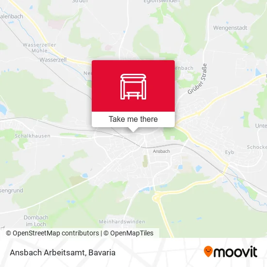 Карта Ansbach Arbeitsamt