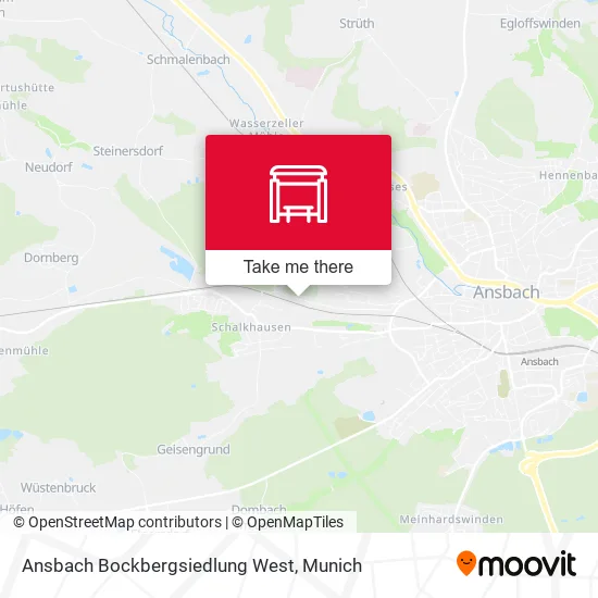 Карта Ansbach Bockbergsiedlung West