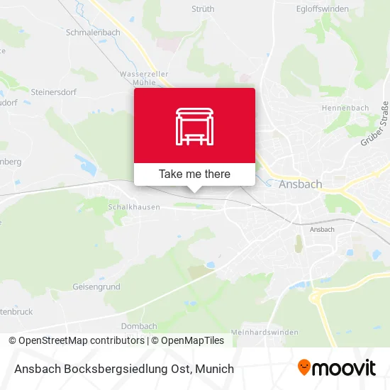 Карта Ansbach Bocksbergsiedlung Ost