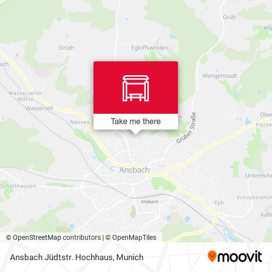 Ansbach Jüdtstr. Hochhaus map
