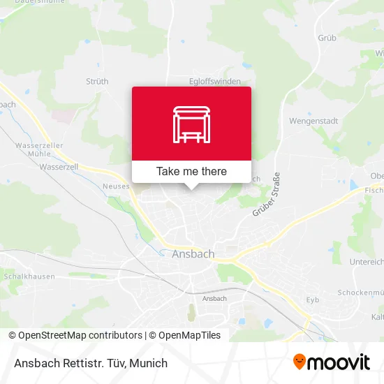 Карта Ansbach Rettistr. Tüv