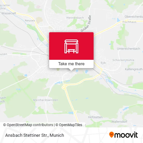 Карта Ansbach Stettiner Str.