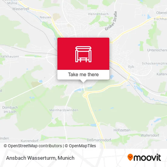 Ansbach Wasserturm map