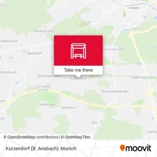 Карта Kurzendorf (B. Ansbach)