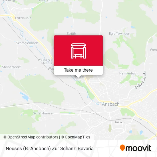 Карта Neuses (B. Ansbach) Zur Schanz