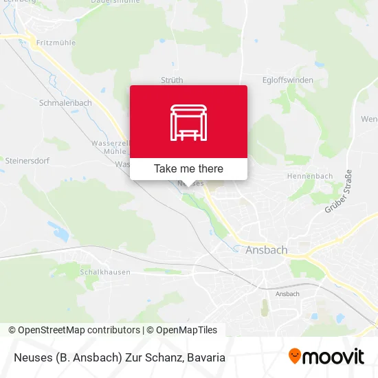 Карта Neuses (B. Ansbach) Zur Schanz