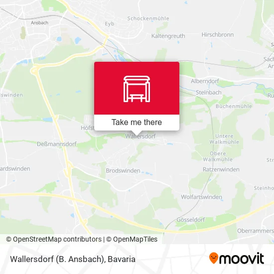 Карта Wallersdorf (B. Ansbach)