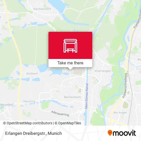 Карта Erlangen Dreibergstr.