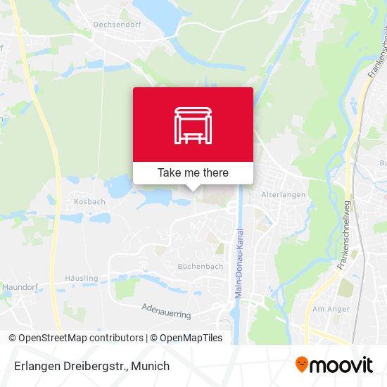 Карта Erlangen Dreibergstr.