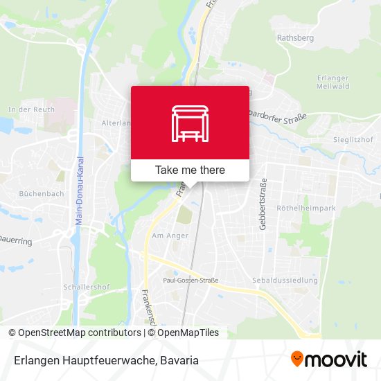 Erlangen Hauptfeuerwache map