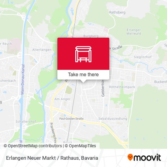 Erlangen Neuer Markt / Rathaus map