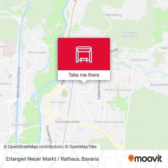 Erlangen Neuer Markt / Rathaus map