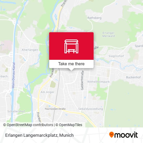Erlangen Langemarckplatz map